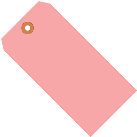 5 <span class='fraction'>1/4</span> x 2 <span class='fraction'>5/8</span>" Pink 13 Pt. Shipping Tags